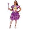 Disney Rapunzel Halloween Costume for Kids with Satin Bodice and Oversized Hood - Purple Colour, 6-8-YRS
