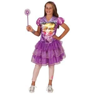 Disney Rapunzel Halloween Costume for Kids with Satin Bodice and Oversized Hood - Purple Colour, 6-8-YRS