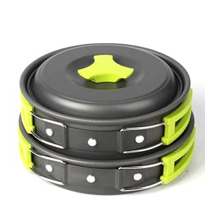 Lifebay 6-Piece Portable Camping Cookware Set Green