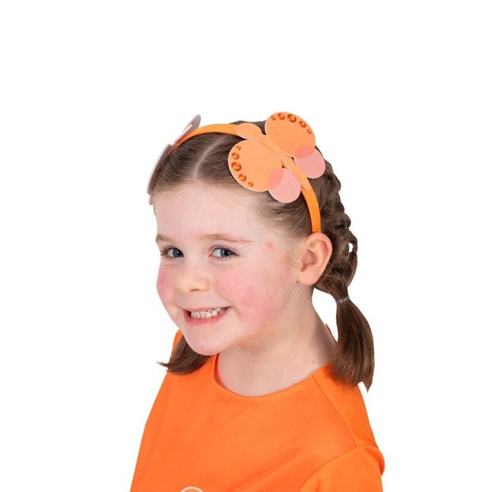 Emma Memma Butterfly Headband Hair Accessory Costume Party Dress Up Orange Child