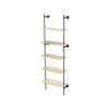 Flexi Storage Studio Black And Oak 1 Bay 5 Wall Shelf Kit - 1 Bay 