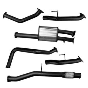 Chevrolet Silverado 1500 Exhaust 6.2L V8 Cat Back Single 3.5 to 3" Dual With Rear Straight Pipe Black Aluminised Steel