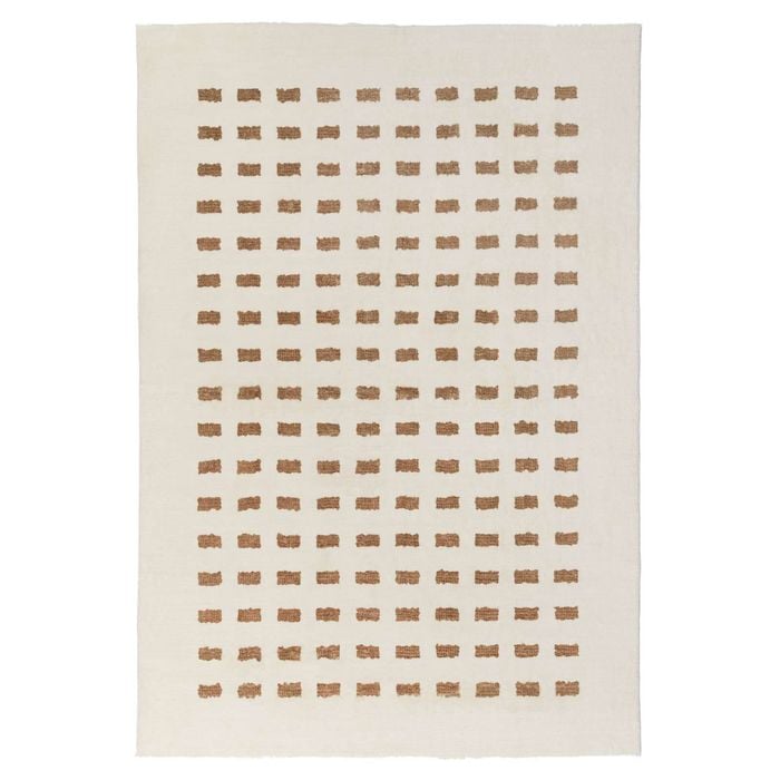 Loopsie-180cm X 120cm-balan Cream And Brown Rectangles Washable Rug