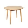 Levede Dining Table Round Rubberwood Base Kitchen Cafe Restaurant Natural 100cm