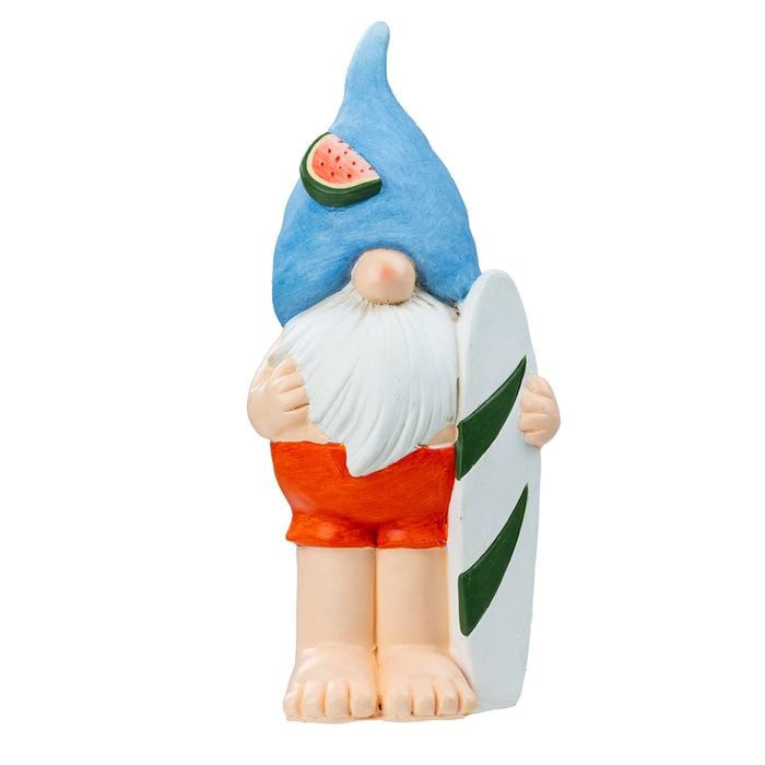 Northcote Pottery 13.2 x 26cm Surfer Gnome Polyresin Garden Statue
