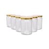 Argon Tableware 380ml Glass Jam Jars With Airtight Gold Lids - Set Of 6 Empty Screw Top Kitchen Storage Preserving Jar