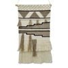 Artisan Decor Handwoven Woollen Wall Hanging-AD21-Ivory/Brown-50x100cm