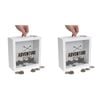 2PK Splosh Wood Adventure Fund Change Box 18x18cm Square - White