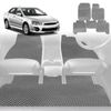 6D Diamond Car Floor Mats for Mitsubishi Lancer 2007-2017-Full Set-Grey-Outback GT