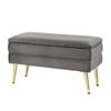 Artiss Ottoman Storage Stripe Large Grey