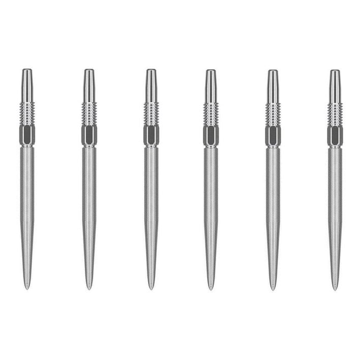 2x 3pc Target Swiss Nano Dart Point Replacement Spare Tip 26mm Silver