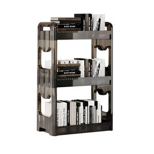 SOGA 38x24cm Black 3-Tier Bookshelf Storage Organizer