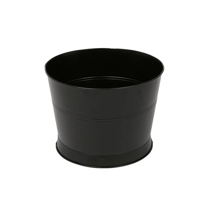 Handmade Galvanized Iron Ice Bucket - 26.5cm - Black