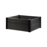 Holman 600 x 600 x 300mm Black Rattan Raised Garden Bed