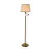 Lexi Lighting Nicollete Floor Lamp Brass Base Cream Shade 156cm Indoor