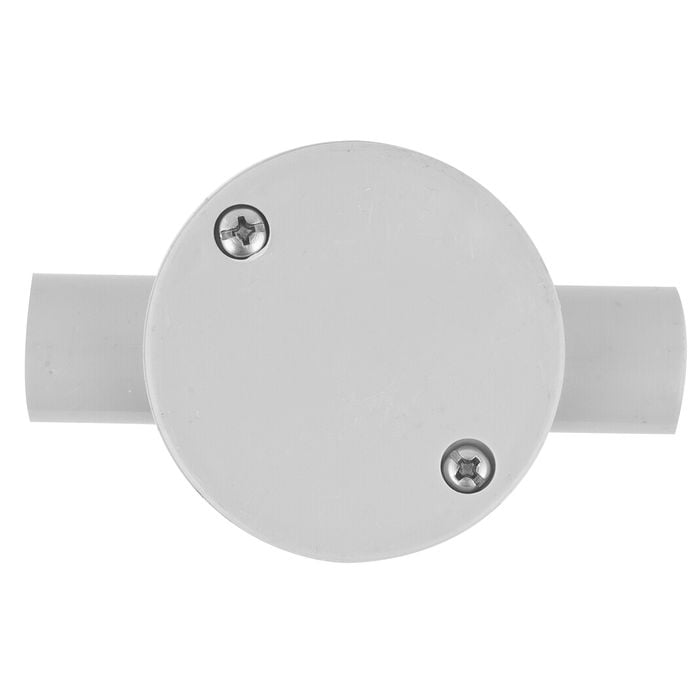 Deta 20mm Grey Conduit Fittings 2-Way LH Junction Box - 20mm