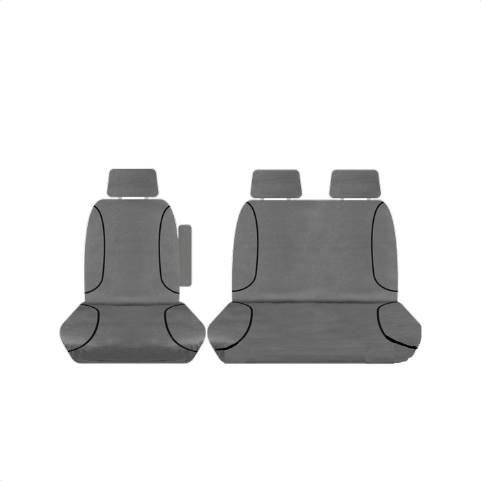 For Ford Transit Custom 320L 320S TRADIES Grey Canvas Front Seat Covers