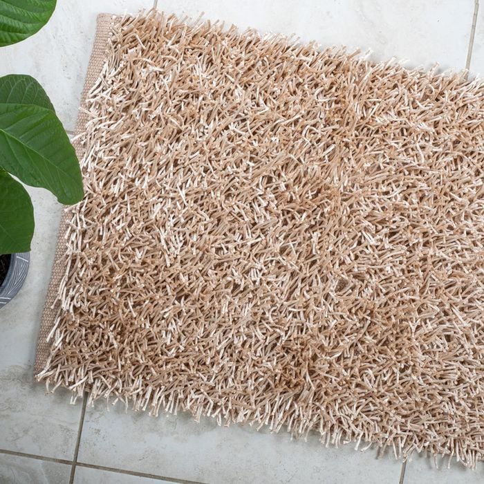 Luxury High Pile Soft Non Slip Bath Mat - Cream