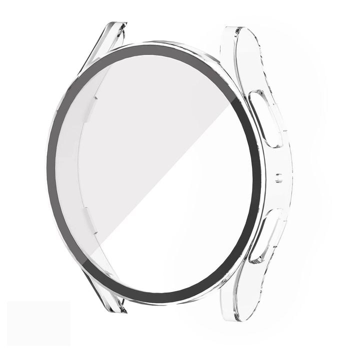 PC Full Cover Screen Glass Protector Shell Case - For Samsung Galaxy Watch 6th 44mm (Clear)