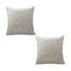 SOGA 2X 50cm Throw Pillows – White and Beige Geometric Pattern Accent
