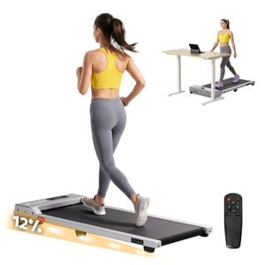 Everfit 3 In 1 Walking Pad Treadmill 12% Incline Under Desk Treadmills For Home 38cmbelt Silver