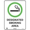 Pinnacle 400 x 300mm Poly Designated Smoking Area Sign