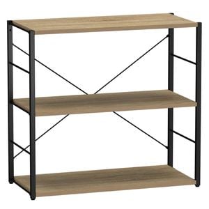 Flexi Storage Studio 800 x 755 x 360mm Black & Oak Silhouette 3 Shelf Starter Kit