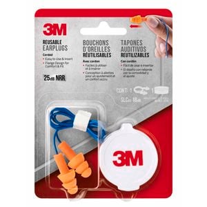 3M™ Corded Reusable Earplugs