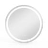 P&p Silver Round Led Bathroom Mirror Anti Fog Dimmable Touch Backlit Design