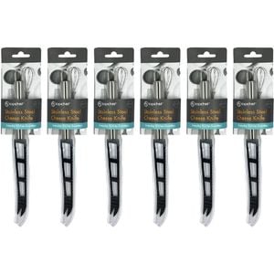 6PK Topchef Stainless Steel Cheese Knife Kitchen Utensil 25.5cm Silver