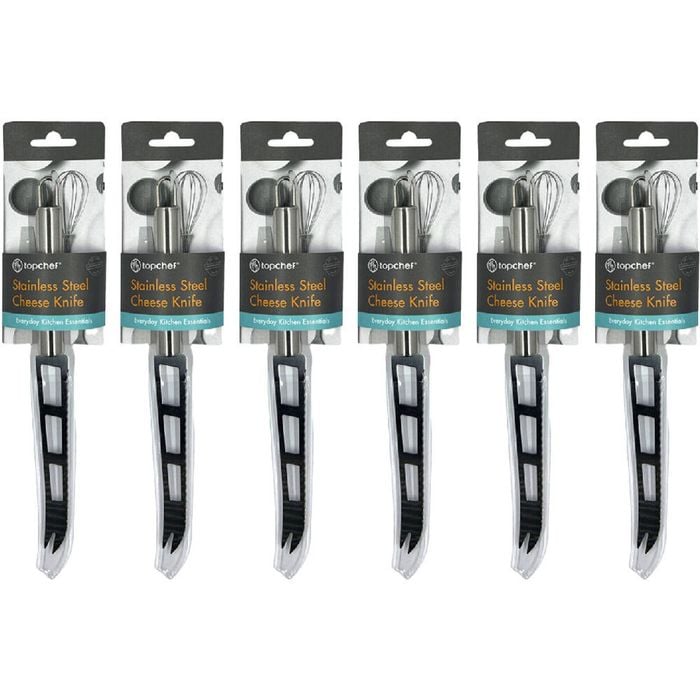 6PK Topchef Stainless Steel Cheese Knife Kitchen Utensil 25.5cm Silver