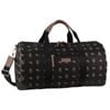 Pierre Cardin Leather/canvas Print Overnight Duffel Travel Bag 50x25cm Black