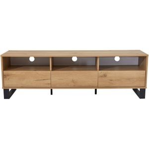 Murray TV Unit with 3 Shelves - Dark Oak