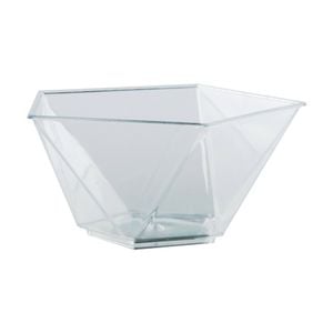 12x 8pc Partyware Mini Dish Small Serving Bowls Set Pentagon 86x83mm Clear
