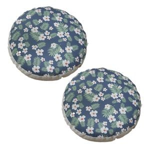 SOGA 2 Pack 45cm Pouffe Cushions Polyester Cotton with EPP Filling