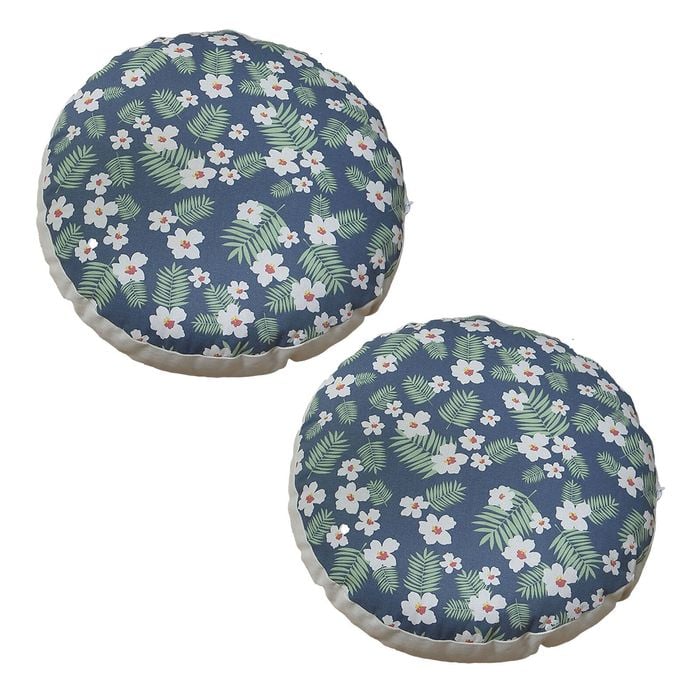 SOGA 2 Pack 45cm Pouffe Cushions Polyester Cotton with EPP Filling