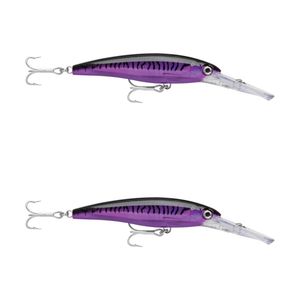 2x Rapala 18cm X Rap Magnum 40 Deep Diving Trolling Lures - Purple Mack