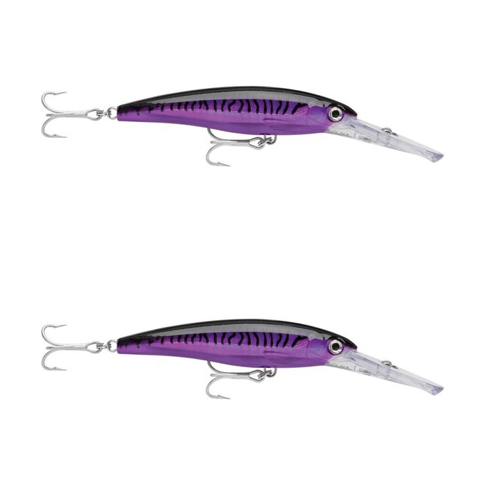 2x Rapala 18cm X Rap Magnum 40 Deep Diving Trolling Lures - Purple Mack
