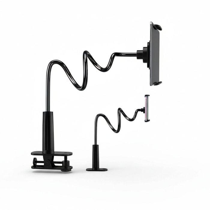 Adjustable Tablet Holder Mount for iPhone and iPad - Bed Desk Bracket