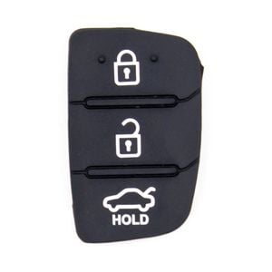 TKW 3 Button Flip Key Replacement Rubber Buttons to suit Hyundai ix35, i20, Elantra, Santa Fe - Various Models