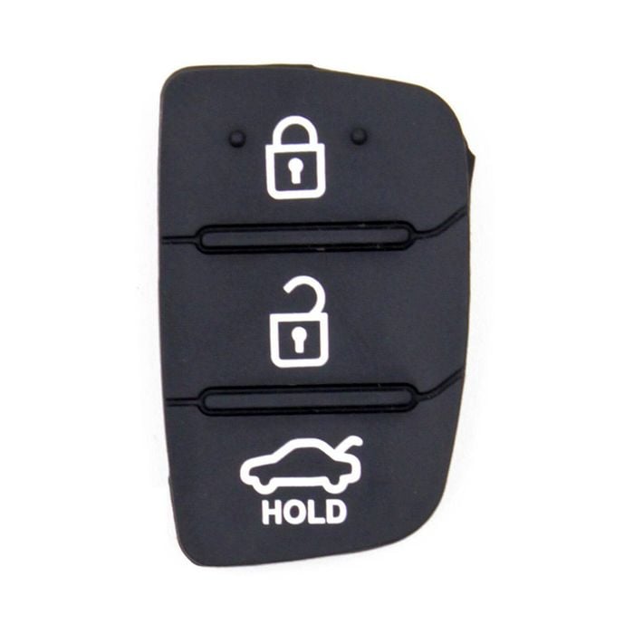 TKW 3 Button Flip Key Replacement Rubber Buttons to suit Hyundai ix35, i20, Elantra, Santa Fe - Various Models