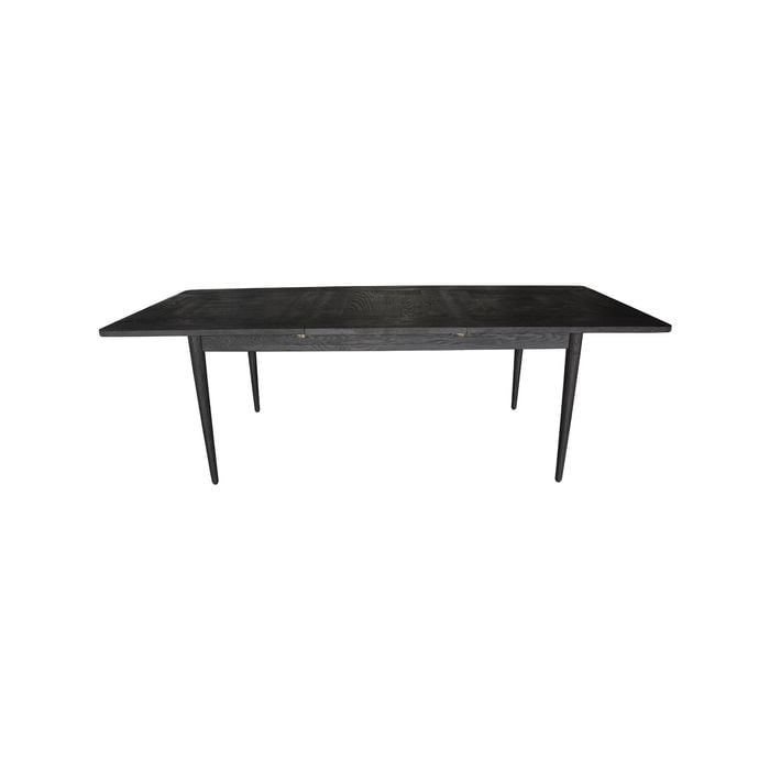 Claire Dining Table Extendable 170-230cm Solid Oak Wood Furniture - Black