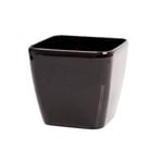 Moda 18cm Black Square Self Watering Plastic Pot