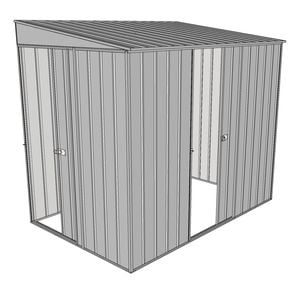 Build-a-Shed 1.5 x 2.3 x 2m Single Sliding Side Door Skillion Shed - Zinc