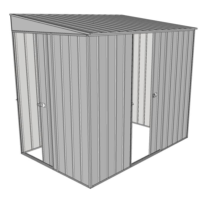 Build-a-Shed 1.5 x 2.3 x 2m Single Sliding Side Door Skillion Shed - Zinc