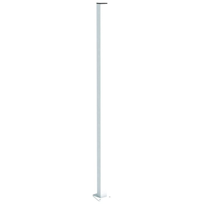 ProtectorAl 50 x 50 x 1600mm Pearl White Aluminium Pool And Garden Flanged Fence Post With Cap