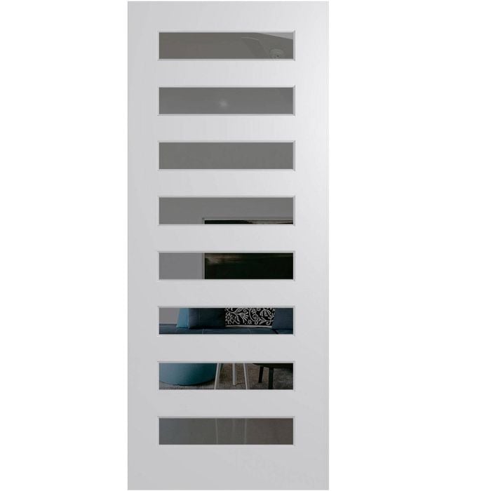 Hume 2040 x 820 x 40mm Entrance Door Nexus Duracote NEX38 - Grey Tint