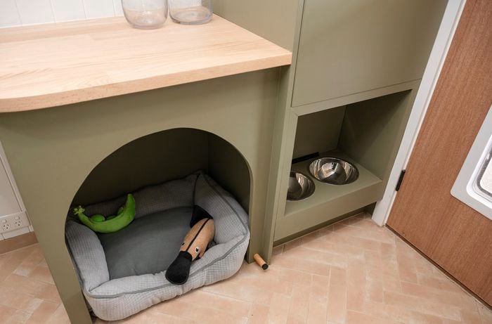 Pet-friendly space in the laundry room.