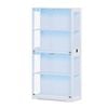 Advwin 4 Tier Display Cabinet Tall Storage Bookshelf Organizer Hallway Storage Cabinet White