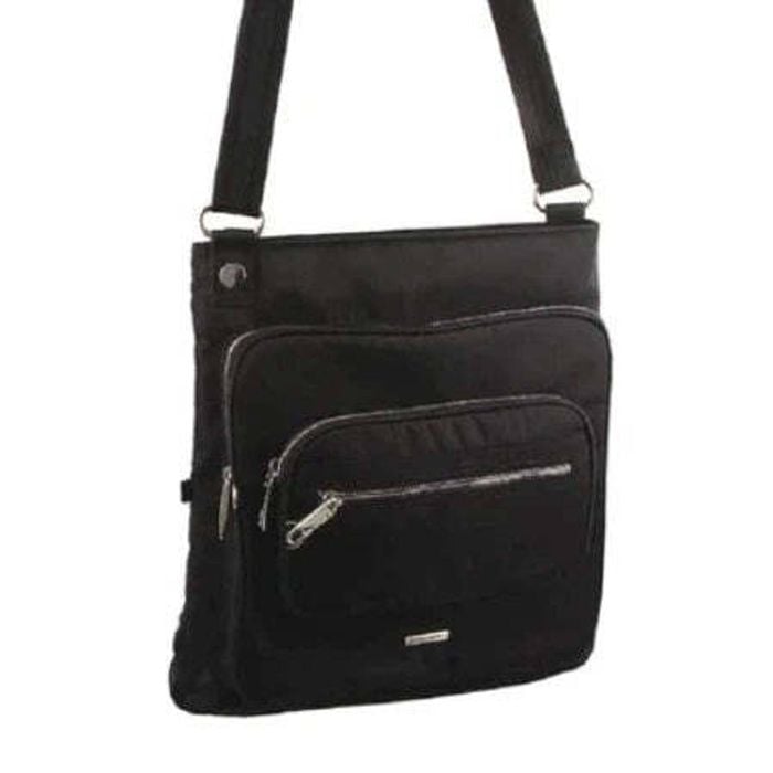 Pierre Cardin Nylon Anti-theft Cross Body Bag Black 29x6x35cm